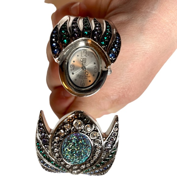 Victoria Wieck Peacock Drusy Watch Bracelet - Picture 2 of 8